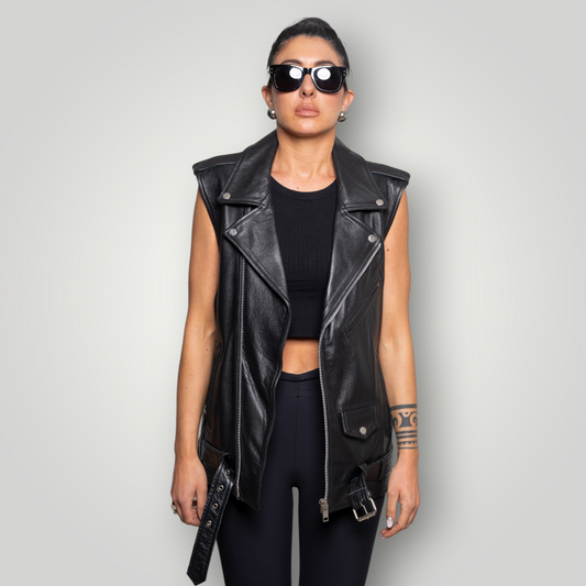 Leather "GILET '80"